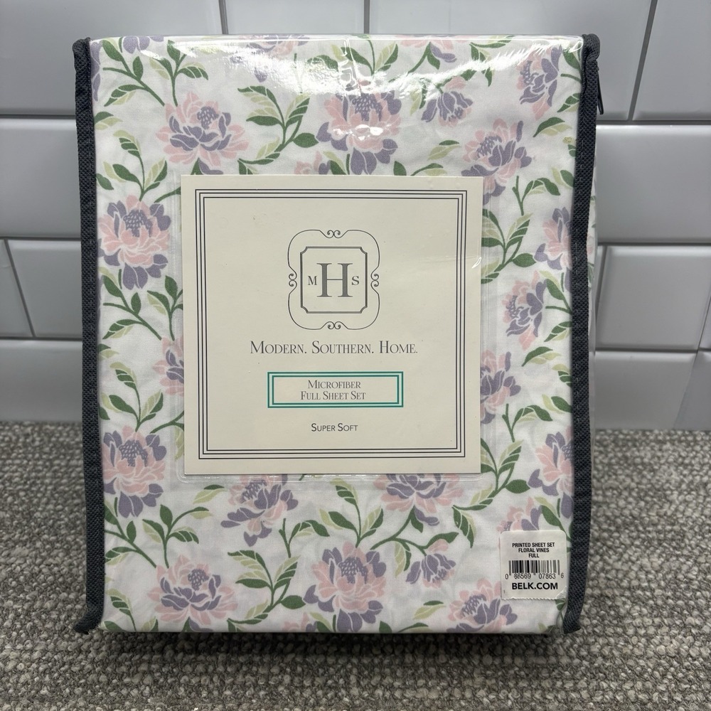 Modern Southern Home 4 Pc Full Sheet Set w/Pillow Cases New Soft